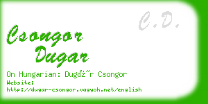 csongor dugar business card